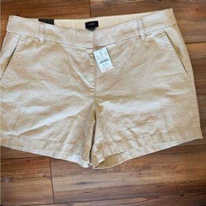 J. Crew Lightweight Tan Linen-Blend Bermuda Shorts